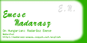 emese madarasz business card